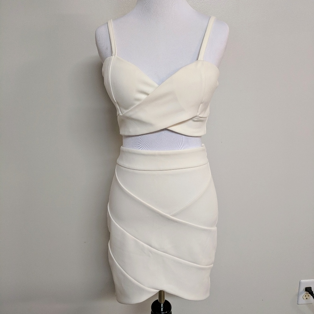 Two-Piece Express Crop Top and MDE Skirt Outfit
